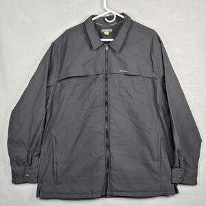 Eddie Bauer Jacket Mens XL Gray Travex Field Full Zip Rain Windbreaker
